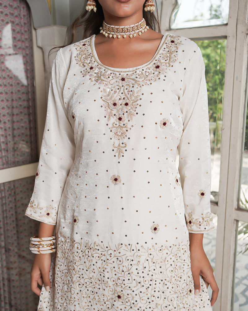 Gharara by Shahi nazakat |  | Karishma Emporium | Elegance in Making Pure Zardozi Women wear