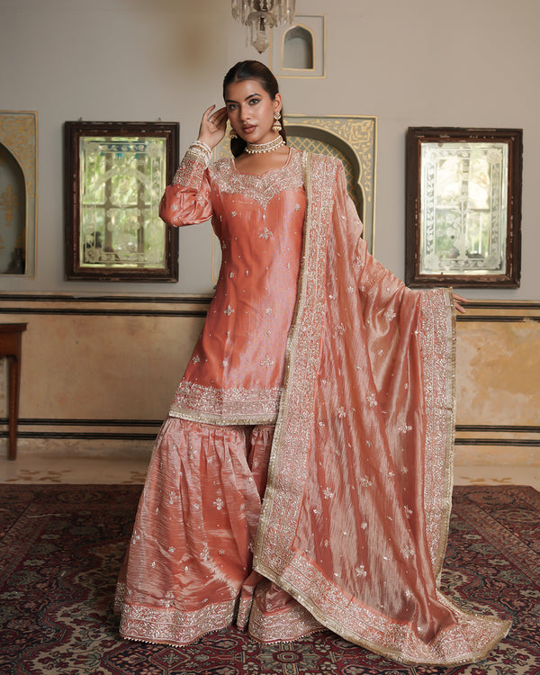 Gharara by Alia Zaidi |  | Karishma Emporium | Elegance in Making Pure Zardozi Women wear