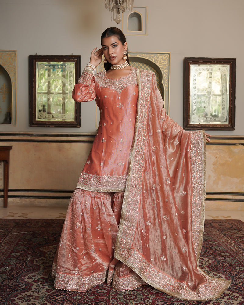Gharara by Alia Zaidi |  | Karishma Emporium | Elegance in Making Pure Zardozi Women wear