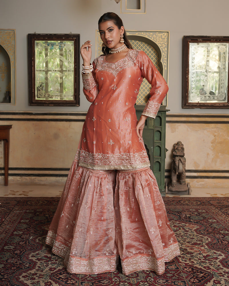 Gharara by Alia Zaidi |  | Karishma Emporium | Elegance in Making Pure Zardozi Women wear