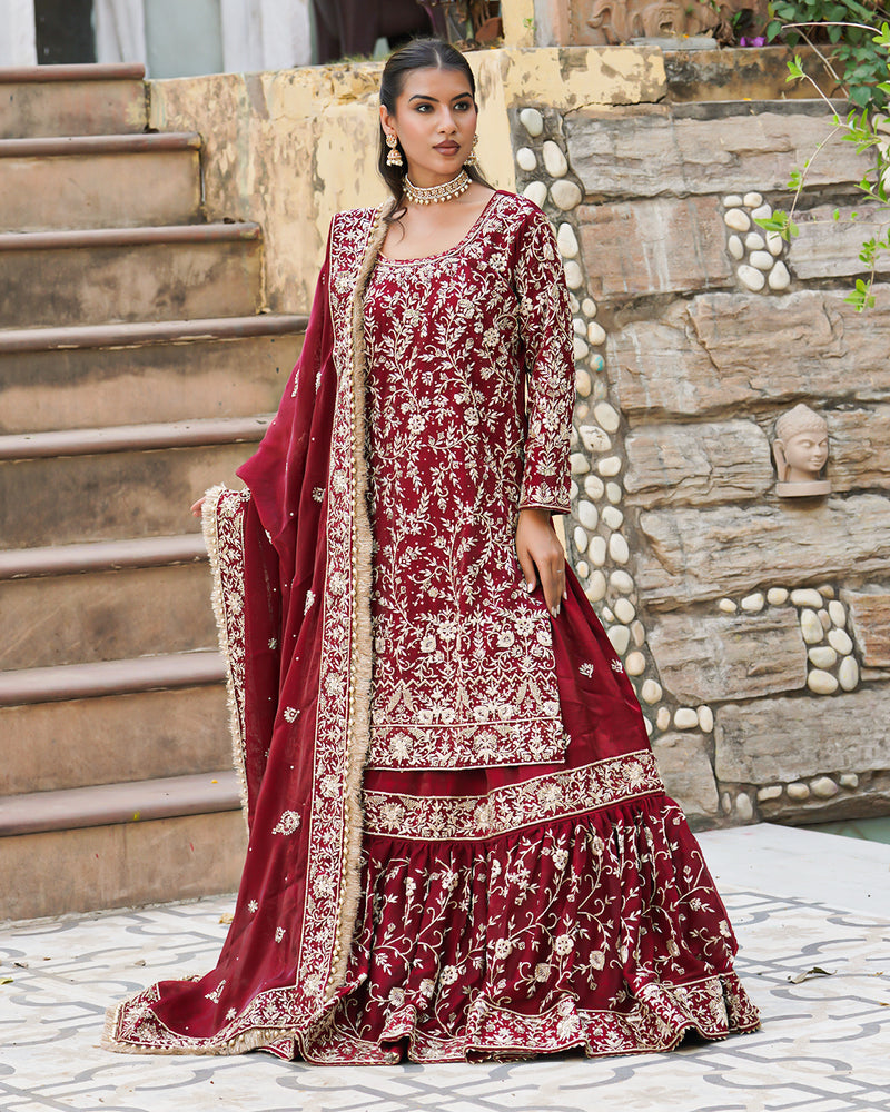 Farshi by Noor-Ara |  | Karishma Emporium | Elegance in Making Pure Zardozi Women wear