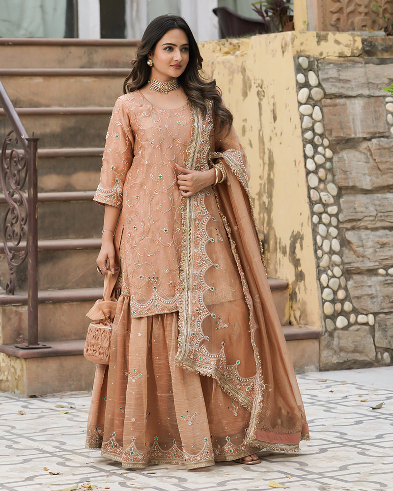Gharara by Farah khan |  | Karishma Emporium | Elegance in Making Pure Zardozi Women wear