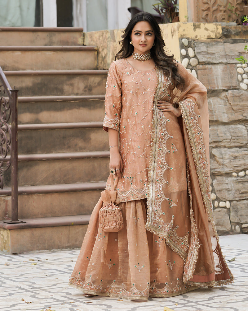 Gharara by Farah khan |  | Karishma Emporium | Elegance in Making Pure Zardozi Women wear