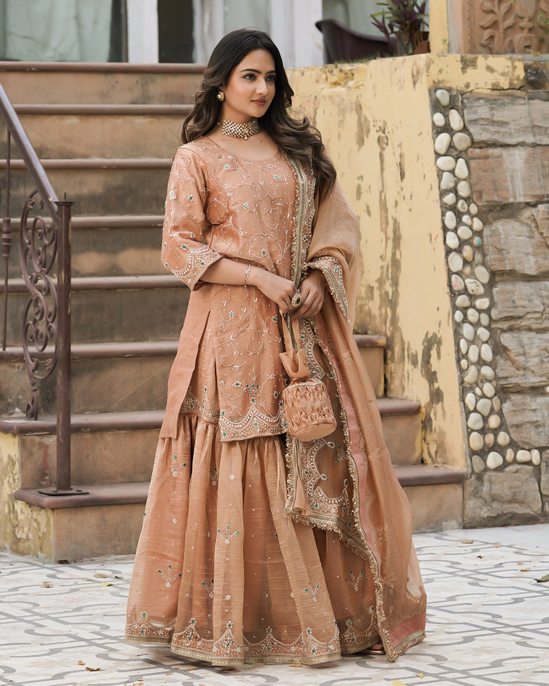 Gharara by Farah khan |  | Karishma Emporium | Elegance in Making Pure Zardozi Women wear