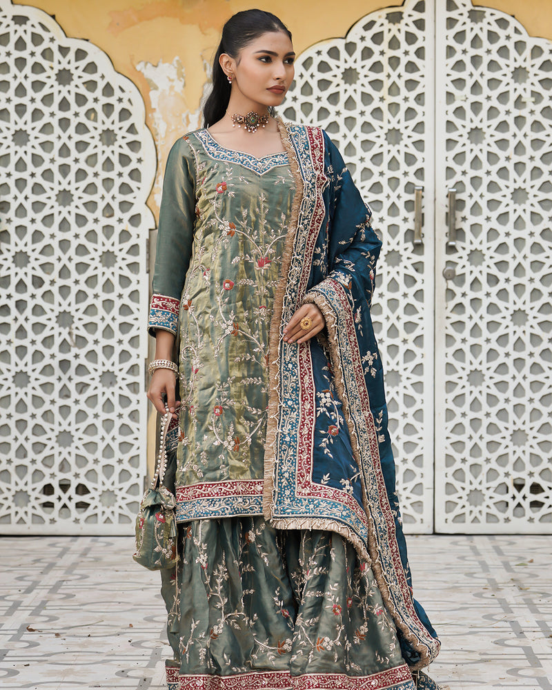 Gharara by Jahanara begum |  | Karishma Emporium | Elegance in Making Pure Zardozi Women wear