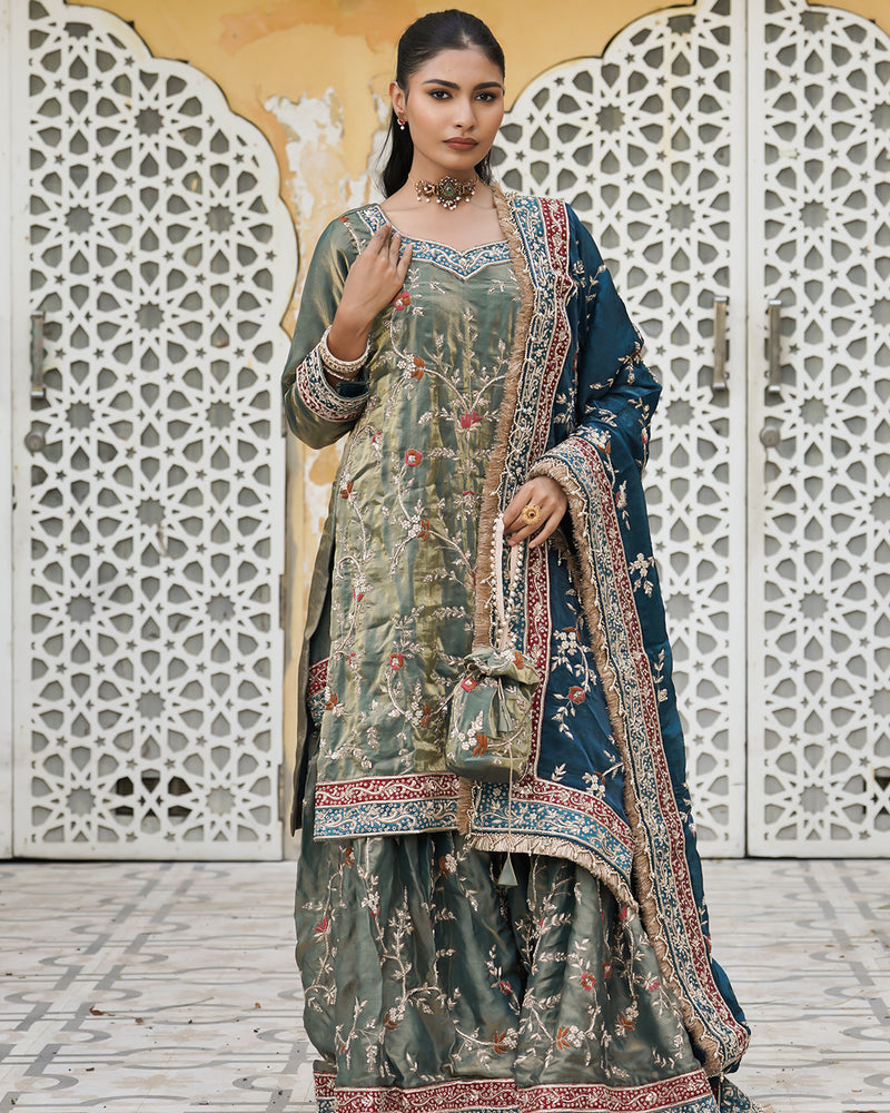 Gharara by Jahanara begum |  | Karishma Emporium | Elegance in Making Pure Zardozi Women wear