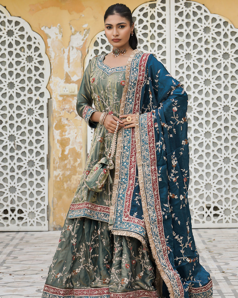 Gharara by Jahanara begum |  | Karishma Emporium | Elegance in Making Pure Zardozi Women wear