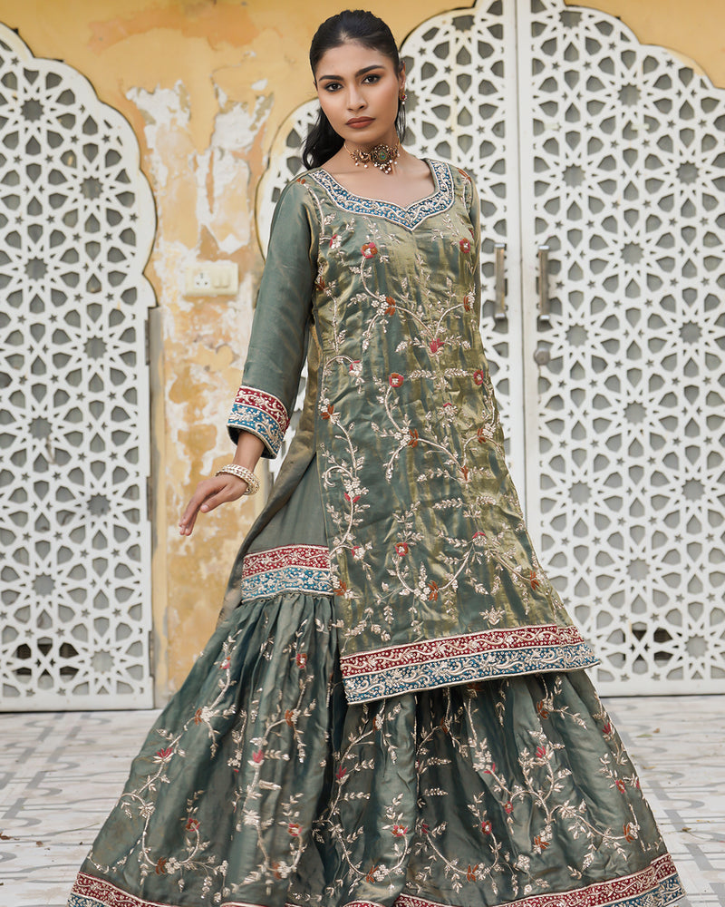 Gharara by Jahanara begum |  | Karishma Emporium | Elegance in Making Pure Zardozi Women wear