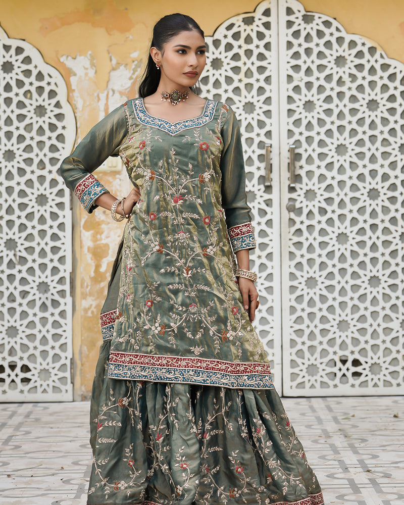 Gharara by Jahanara begum |  | Karishma Emporium | Elegance in Making Pure Zardozi Women wear
