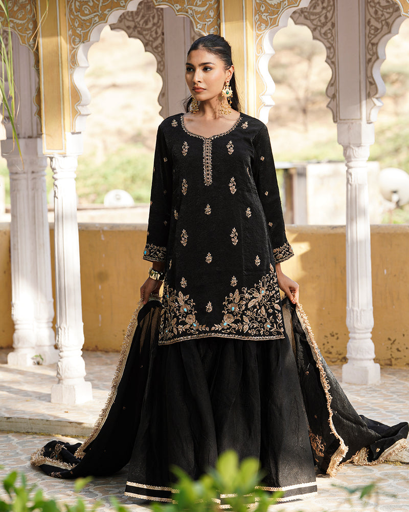 Gharara by Saniya zadraan |  | Karishma Emporium | Elegance in Making Pure Zardozi Women wear