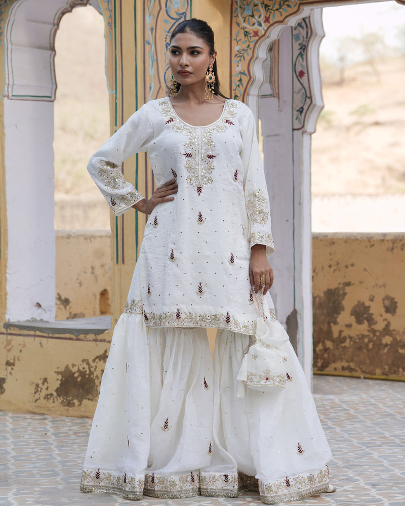 Gharara by Noor fatima |  | Karishma Emporium | Elegance in Making Pure Zardozi Women wear