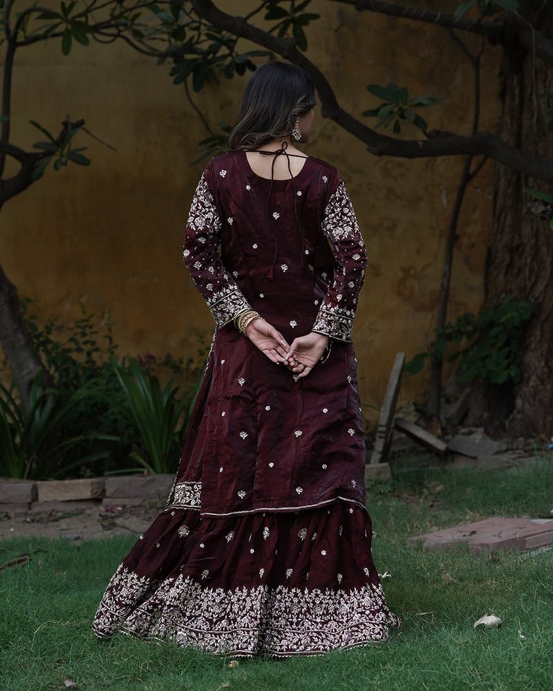 Farshi by makhmali b |  | Karishma Emporium | Elegance in Making Pure Zardozi Women wear