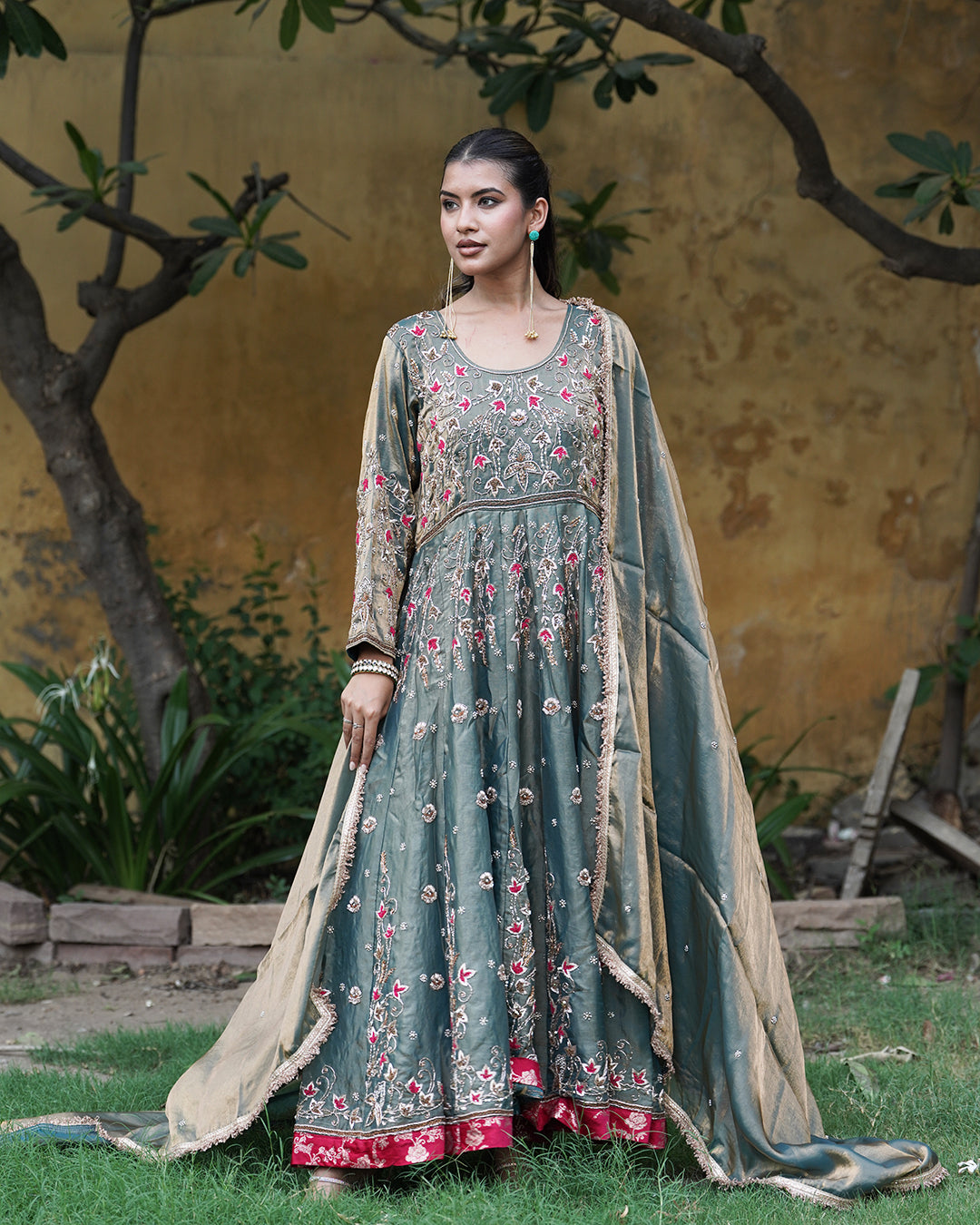 Kausarbai anarkali  Italian Shimar fabric