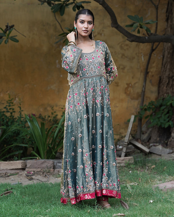 Kausarbai anarkali  Italian Shimar fabric