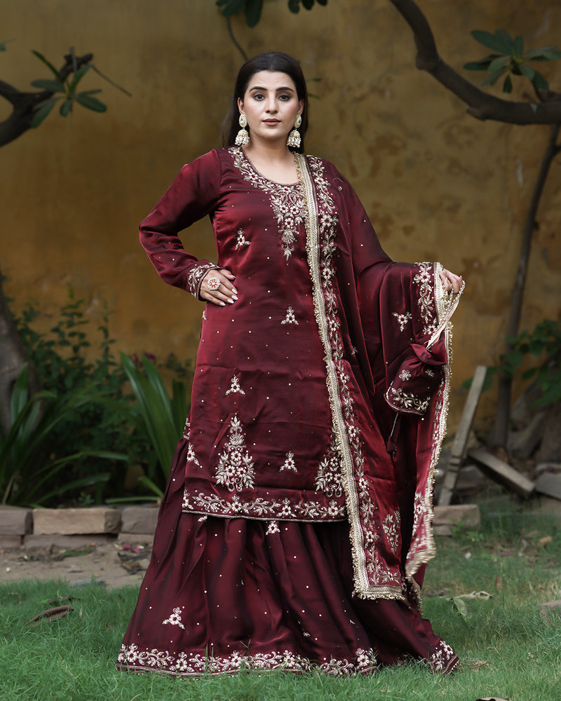 Farshi by Rehnuma imtiyaz |  | Karishma Emporium | Elegance in Making Pure Zardozi Women wear