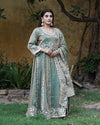 Jodhabai Anarkali  Italian Shimar fabric