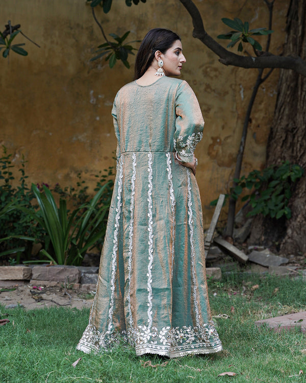 Jodhabai Anarkali  Italian Shimar fabric