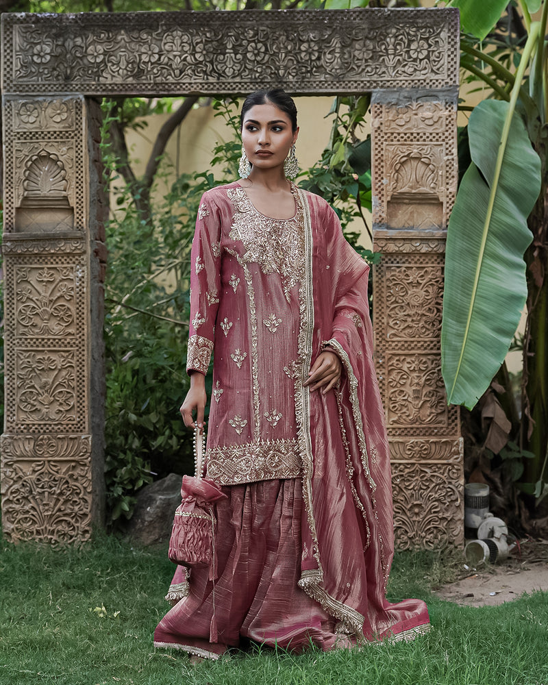 Gharara by Shehzaadi Maviya |  | Karishma Emporium | Elegance in Making Pure Zardozi Women wear
