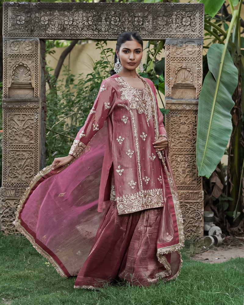 Gharara by Shehzaadi Maviya |  | Karishma Emporium | Elegance in Making Pure Zardozi Women wear