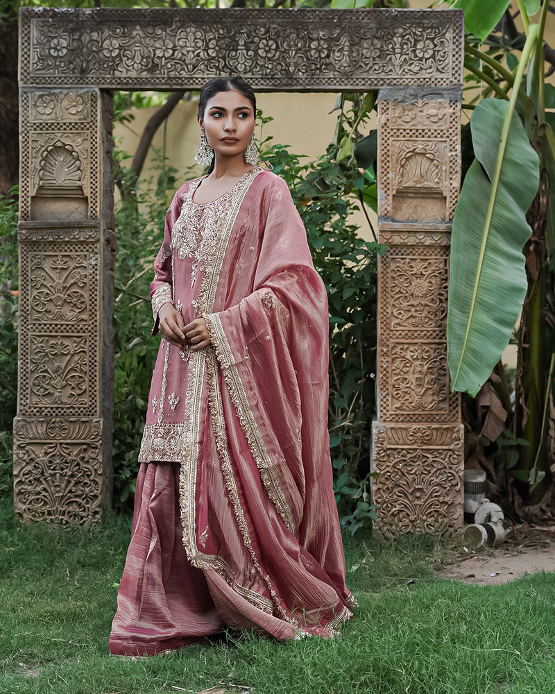 Gharara by Shehzaadi Maviya |  | Karishma Emporium | Elegance in Making Pure Zardozi Women wear