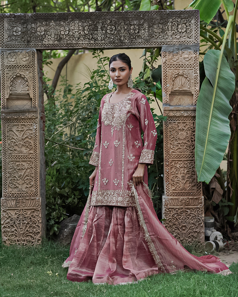 Gharara by Shehzaadi Maviya |  | Karishma Emporium | Elegance in Making Pure Zardozi Women wear