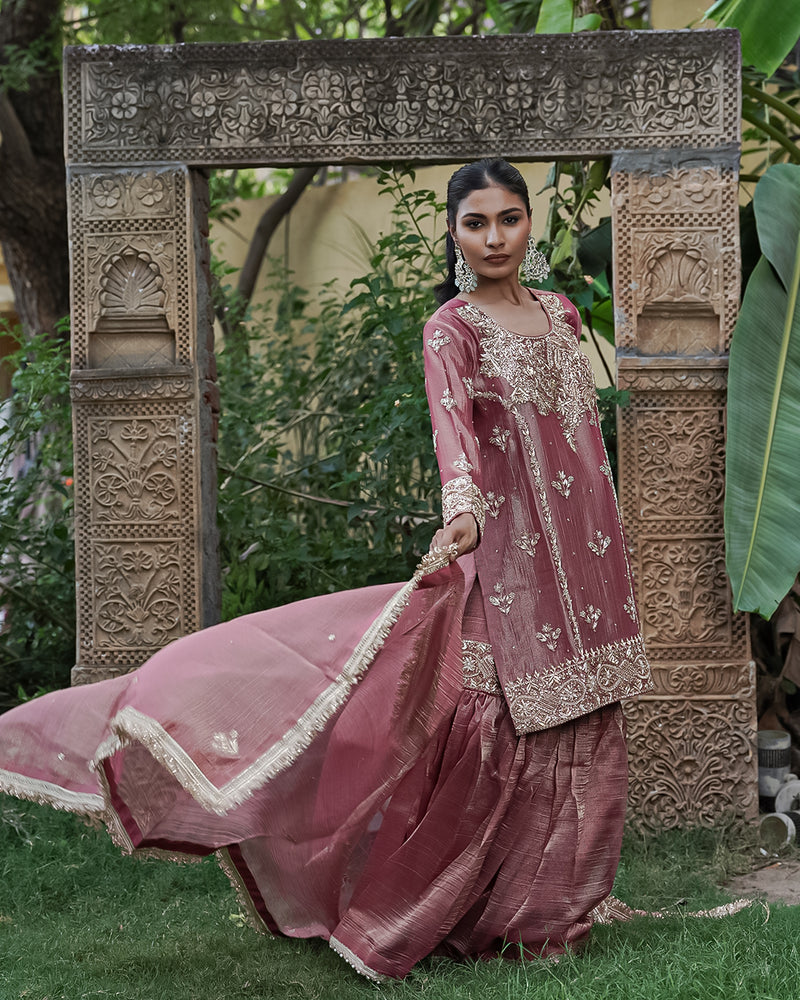 Gharara by Shehzaadi Maviya |  | Karishma Emporium | Elegance in Making Pure Zardozi Women wear