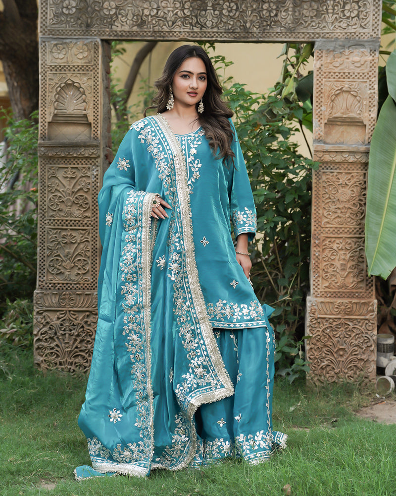Gharara by Parveen Bano |  | Karishma Emporium | Elegance in Making Pure Zardozi Women wear