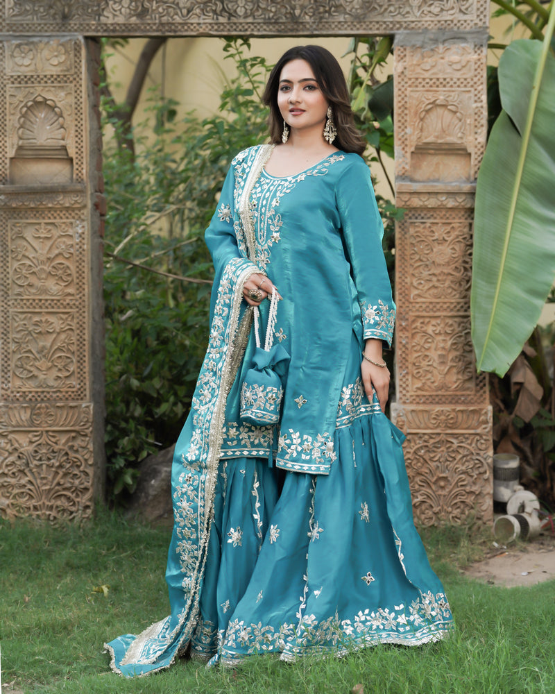 Gharara by Parveen Bano |  | Karishma Emporium | Elegance in Making Pure Zardozi Women wear