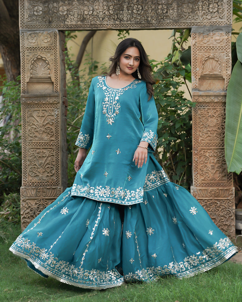 Gharara by Parveen Bano |  | Karishma Emporium | Elegance in Making Pure Zardozi Women wear