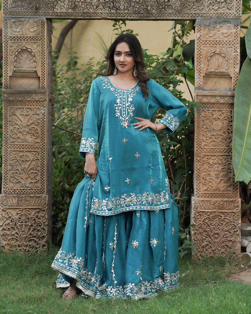 Gharara by Parveen Bano |  | Karishma Emporium | Elegance in Making Pure Zardozi Women wear