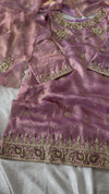 BEAUTIFUL PURPLE HANDWORK GHARARA