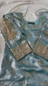 Beautiful blue gold Zardozi gharara