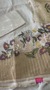 PATCH WORK SUIT IN IVORY
