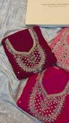 BEAUTIFUL ZARDOZI NECK SUITS