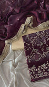 BEAUTIFUL ZARDOZI SUIT ON ITALIAN SHIMAR FABRIC