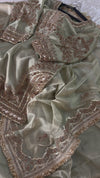 THE MOST ELEGANT GHARARA IN DABKA ND MUKESH WORK ON ITALIAN TISSUE FABRIC