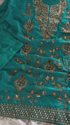 BEAUTIFUL RAMA COLOUR WITH ANTIQUE WORK
